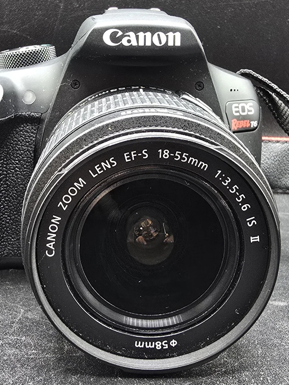 Canon EOS Rebel T6 Black DSLR Camera with 18-55mm Lens